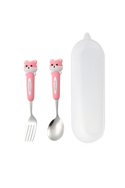 jojobebek Pembe Renk Figürlü Premium Çocuk BPA Free Paslanmaz