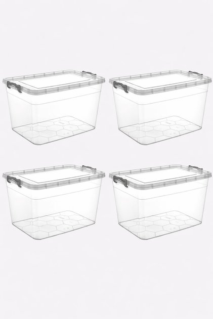 30 Lt Multi-Purpose Storage Food Toy and Storage Container 4 Pcs