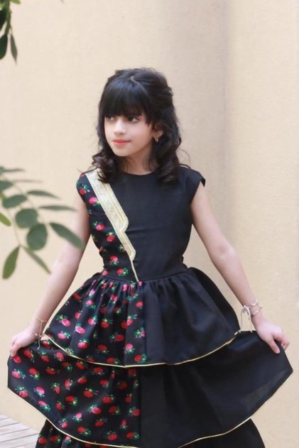 black shawl dress