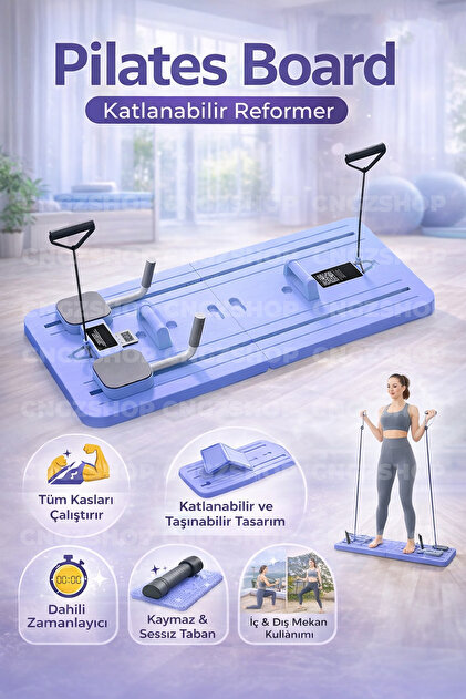 CNGZSHOP Pilates Board Çok Amaçlı Reformer Egzersiz Aleti