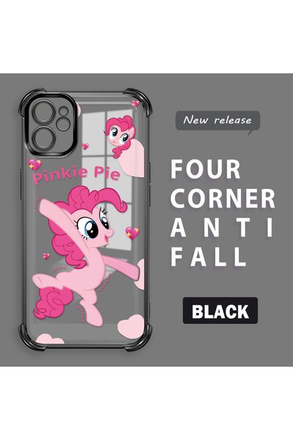 iPhone 11 Compatible Transparent Silicone Case Pony Pattern Camera Protection Anti-Shock