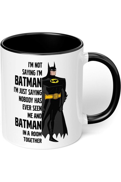 InstaMugs One Cup - I am Batman! Funny Quote - Perfect for Coffee, Tea, Karak, Milk, Cocoa or Any Ho