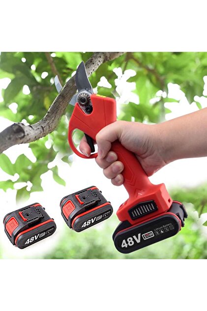48V Cordless Electric Pruning Shears - Professional 30mm Rechargeable Tree Branch Cutter