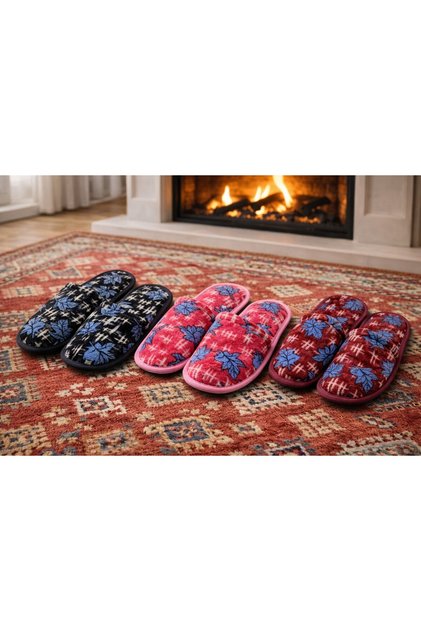 Modafrato Str-560 3-Pack Indoor Women's Slippers House Slippers