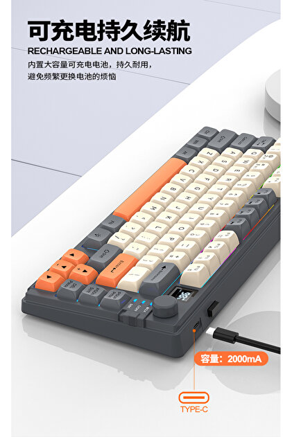 ATAsoft ELEKTRONİK Since 2021 K92 Extra Sessiz Bluetooth + 2.4Ghz