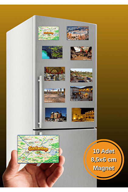 Tasarımistan Gaziantep Magnet Seti 10 Adet 8,5x6 cm Tarihi ve