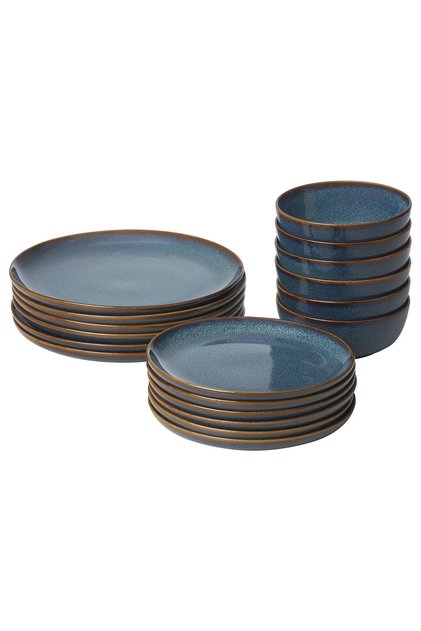 GLADELIG 18-piece service, blue