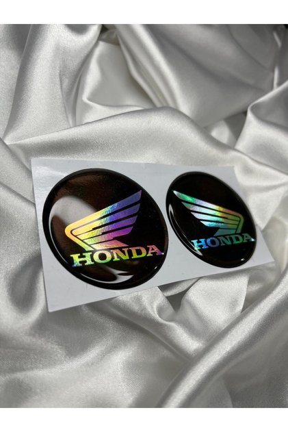 Hologram Honda Black Drop Sticker 5X5 2-Pack Motorcycle Accessory Sticker Reflector Compatible