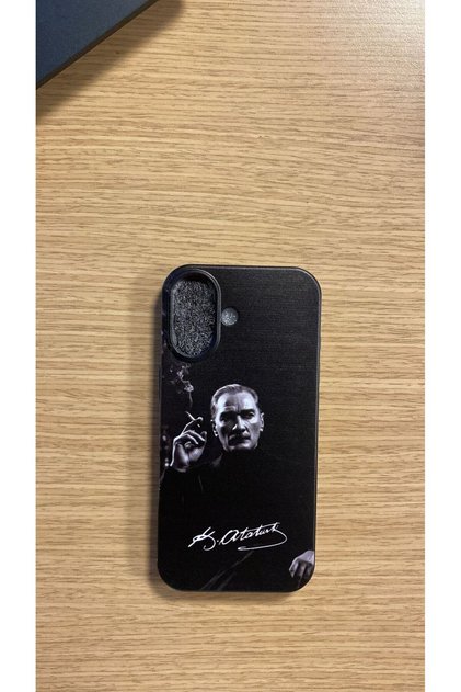 Premium Quality Launch Phone Case with Velvet Interior and Ataturk Pattern Compatible with iPhone 17