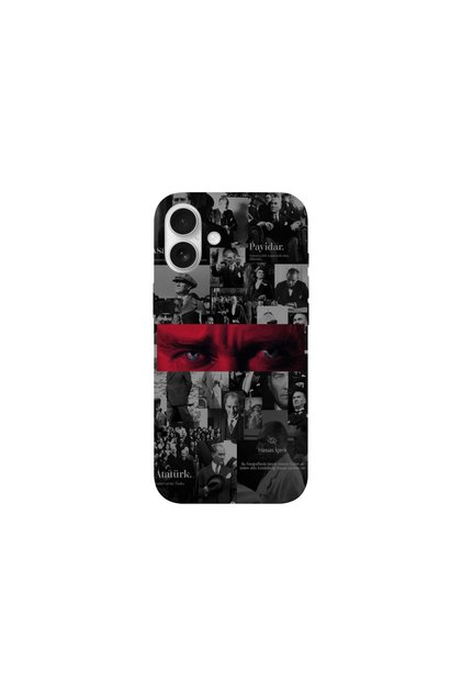 Premium Quality Launch Phone Case with Velvet Interior and Ataturk Pattern Compatible with iPhone 17