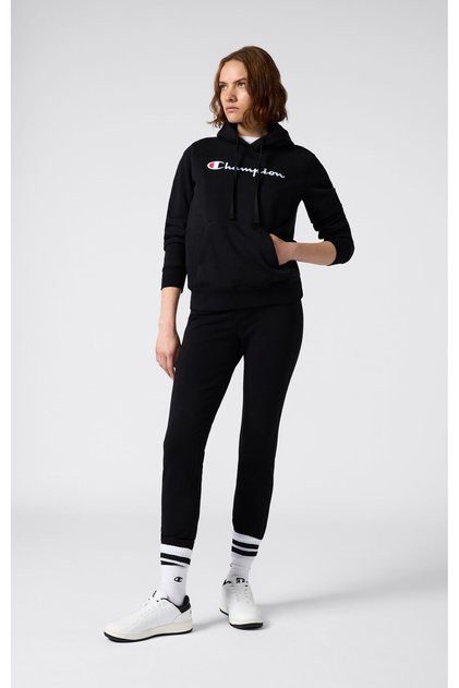 Rib Cuff Pants Kadın Siyah Eşofman Altı - 118092-KK001