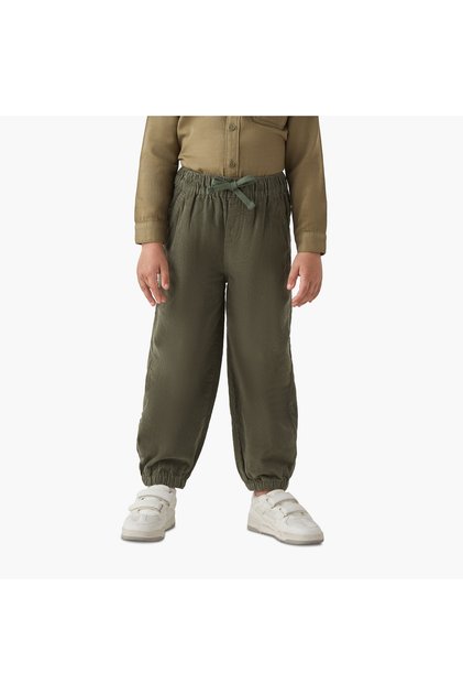 Boys Joggers with Corduroy Texture - Cotton - Elasticated Waist- Regular