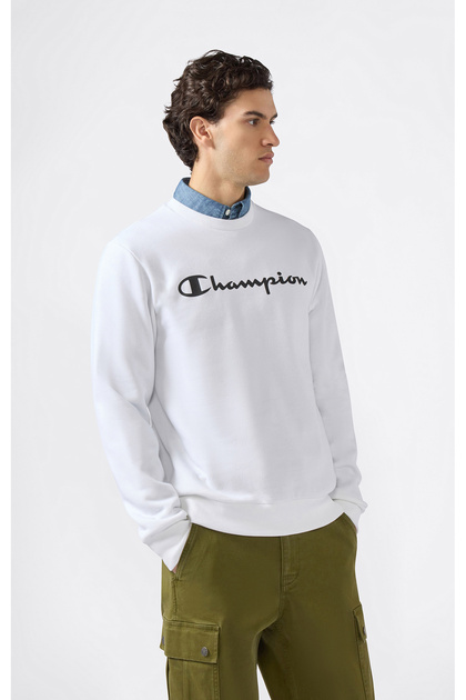 Crewneck Sweatshirt Erkek Beyaz Sweatshirt - 221811-WW001