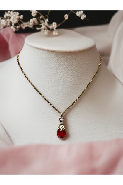 Zircon Stone Cat's Eye Necklace