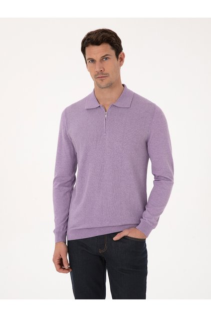 Purple Regular Fit Sweater 50311847-Vr038