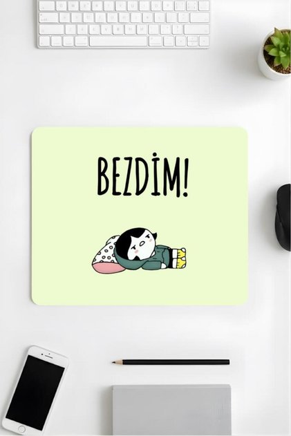 18x22 Cm Desenli Mouse Pad Bezdim Temalı Baskılı Tasarımlı Mouse Pad,Ofis Aksesuarları Tired Mood