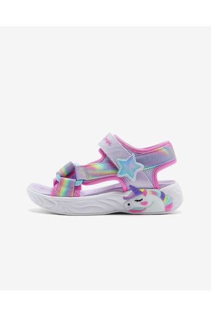 UNICORN DREAMS SANDAL-DREAMY UNICORNS Büyük Kız Çocuk Mor Işıklı Sandalet 303107L LVMT