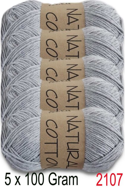 Diva Natural Cotton 2107 Gri deschis (pachet de 5)