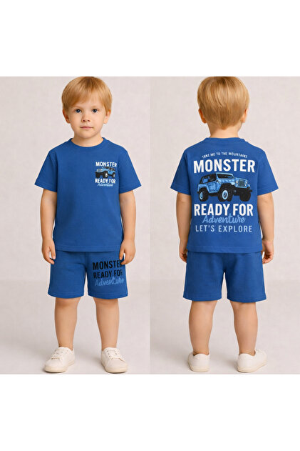 Boy's Summer Monster Top and Bottom Set