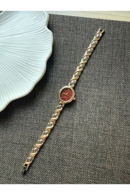 Retro Minimal Metal Cord Vintage Women Wristwatch Two Colors