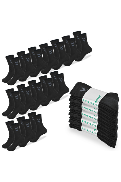 Șosete lungi din bumbac pentru bărbați, Hummel, negre, pachet de 15