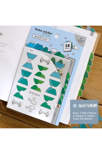 E3-Benstore 4 Sheets Dag Index Pet Sticker