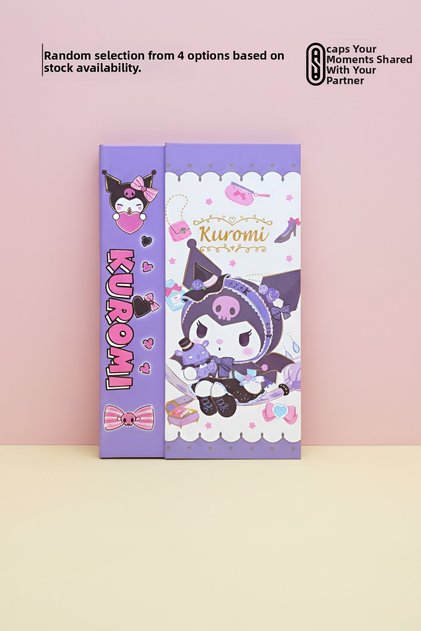 1 Piece Kuromi Themed Double Sided Cover Magnet Lock 160 Page Notebook
