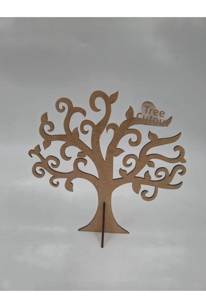 10 Pieces Wooden Painting Trees Series Design 2 School DIY Activity Activity Art 20 cm