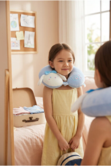 Miniso Care Bears Lisanslı Hafızalı Sünger Boyun Yastığı, Seyahat