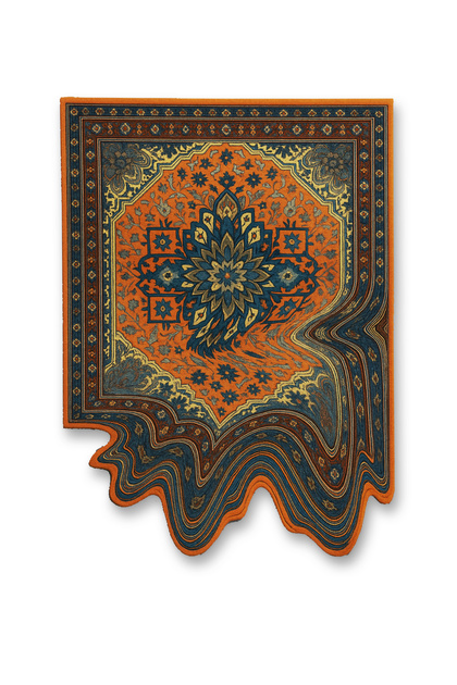 Sdt Beige Themed Woven Base with Traditional Motifs and Wavy Patterns Vintage Decorative Carpet Sdt34