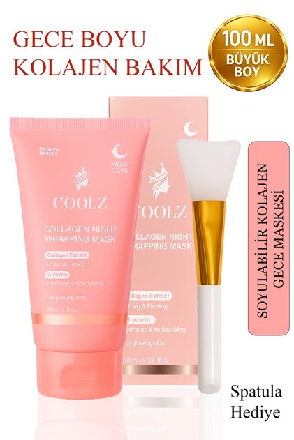 Soyulabilir Kolajen Gece Maskesi 100ml (Collagen Night Wrapping Mask) , kolajen destek, yoğun nem