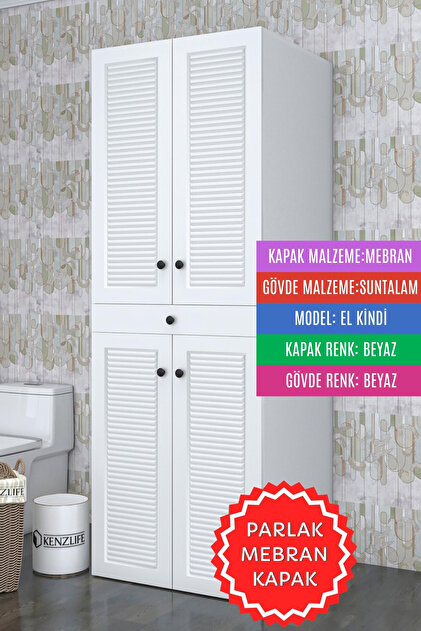Kenzlife Çamaşır-Kurutma Makinesi Dolabı Kapaklı Jelena Byz 180*70