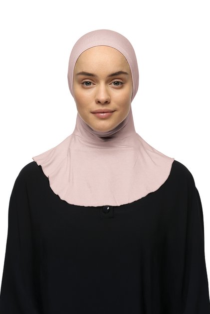 Women's Hijab Practical Neck Collar Hijab - Athlete Bonnet - Powder