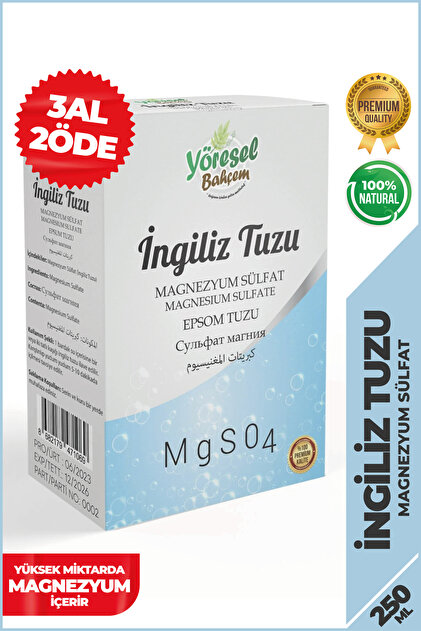 İngiliz Tuzu Magnezyum Sülfat Epsom Tuzu (200gr)