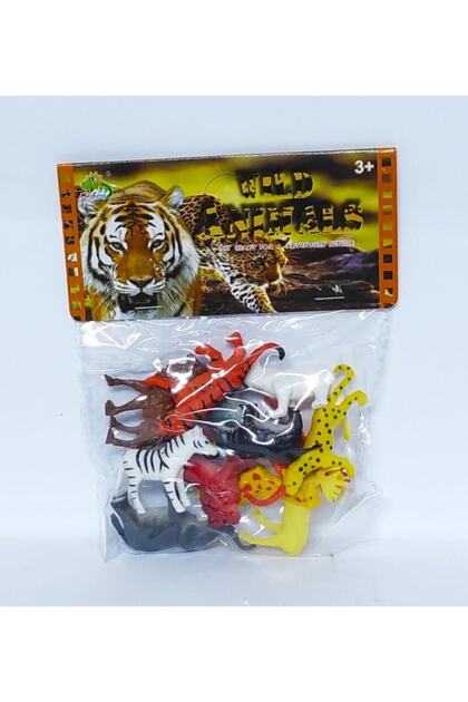 Brother Toys 12 Adet Mini Vahşi Hayvan Figür Seti Fil Çita Zürafa