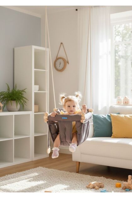 Konfor Bebek Ahşap Salıncak, Tavana Asılan Çocuk Salıncağı