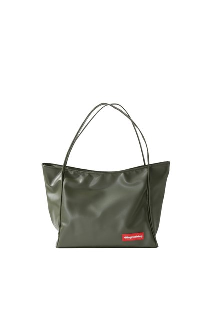 Green Soft Leather Zipper Bag
