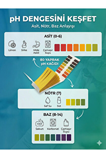 BLUECHEMIAindustry PH KAĞIDI 0-14 pH 80 Adetlik - Fiyatı, Yorumları