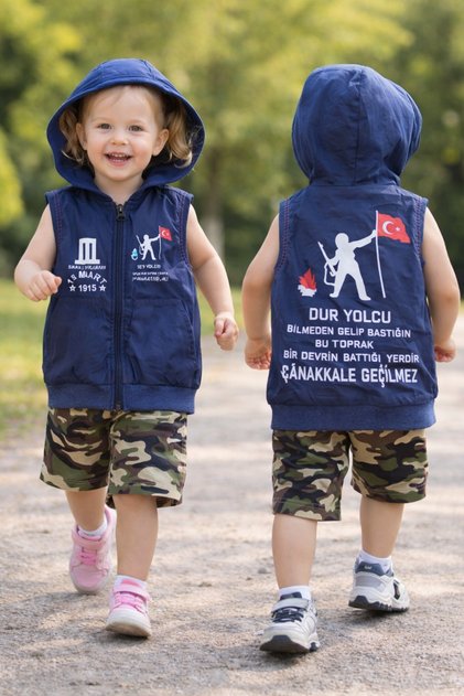 Children's Canakkale Themed Hoodie Vest