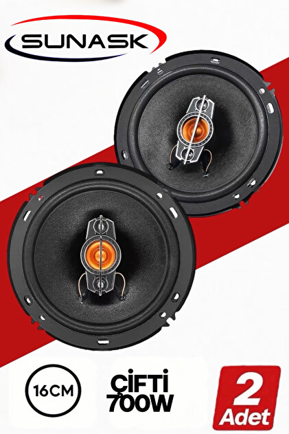 Sunask Ben Audıo Çifti 700 Watt 16 Cm Araba Oto Hoparlör Tweeter