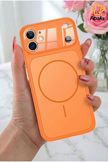 Fibaks iPhone 12 Kılıf 17 Pro Max Çevirici MagSafe Kamera Lens