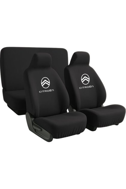 Citroen Berlingo ile uyumlu oto koltuk kılıfı penye kumaşıyla yazın terletmez kışın rahattır Siyah