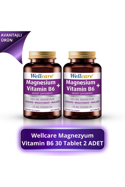 Magnezyum Vitamin B6 30 Tablet 2 ADET