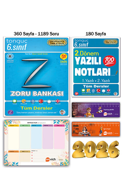 Tonguç Yayınları 6. Sınıf Tüm Dersler Zoru Bankası - Yazılı