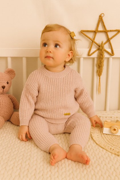 Unisex Knitwear Thessaloniki Set Powder 6-24 Months