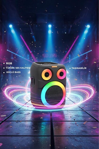 Torima D81 Kablosuz Taşınabilir Hoparlör 12W Rgb Işıklı Mikrofonlu