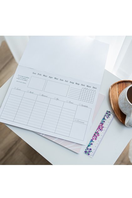 Planner A4 birou, 52 pagini detasabile, prindere lipita, 210x290mm