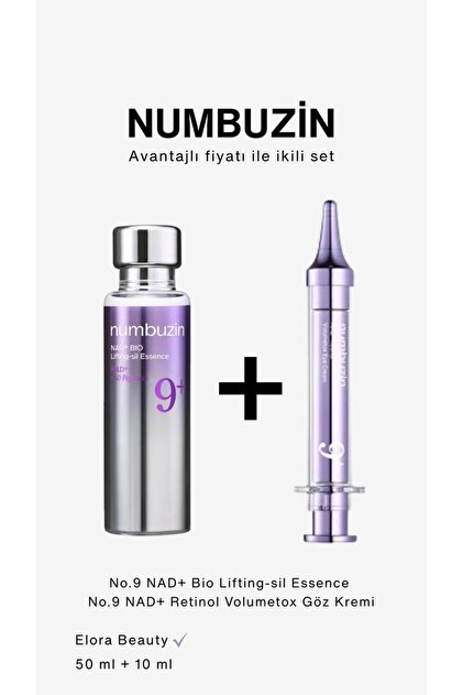 EloraBeauty Numbuzin ikili set No.9 NAD+ serisi Retinol Volumetox