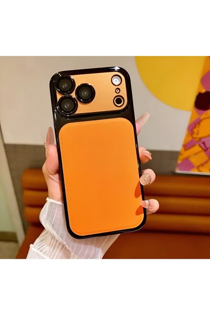 iPhone 17 ProMax Lens Korumalı Deri Titan Kılıf