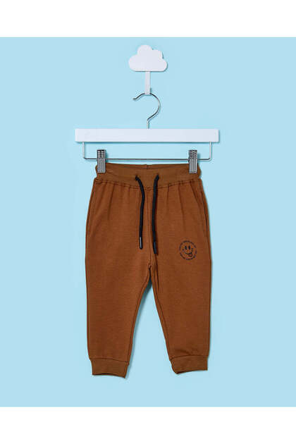 Infant Boys Brown Basic Track Pants